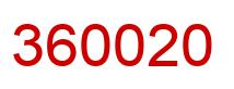 Number 360020 red image