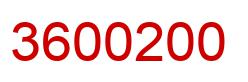 Number 3600200 red image
