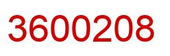 Number 3600208 red image