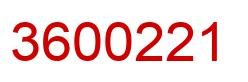 Number 3600221 red image