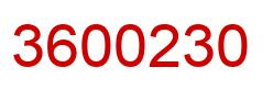 Number 3600230 red image