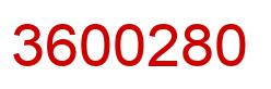 Number 3600280 red image
