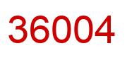 Number 36004 red image