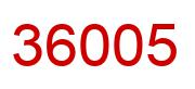 Number 36005 red image