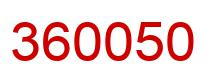 Number 360050 red image