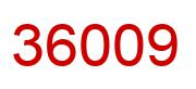 Number 36009 red image
