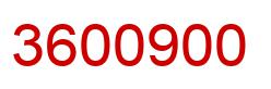 Number 3600900 red image