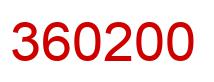 Number 360200 red image