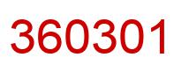 Número 360301 imagen rojo