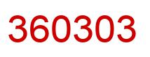 Número 360303 imagen rojo