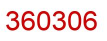 Number 360306 red image
