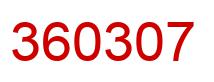 Número 360307 imagen rojo