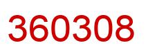Number 360308 red image