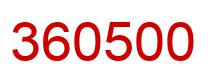 Número 360500 imagen rojo