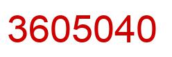 Number 3605040 red image