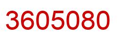Number 3605080 red image