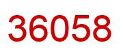 Número 36058 imagen rojo