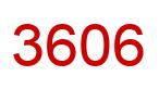 Number 3606 red image