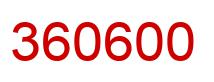 Number 360600 red image