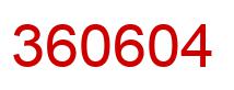 Number 360604 red image