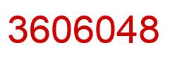 Number 3606048 red image