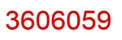 Number 3606059 red image