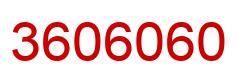 Number 3606060 red image