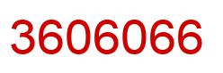 Number 3606066 red image