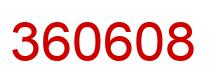 Number 360608 red image