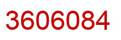 Number 3606084 red image