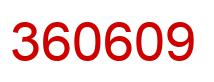 Number 360609 red image