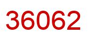 Number 36062 red image