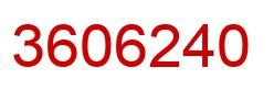 Number 3606240 red image