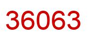 Number 36063 red image