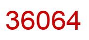 Number 36064 red image