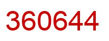 Number 360644 red image