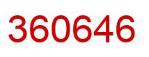 Number 360646 red image