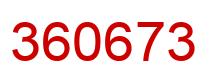 Número 360673 imagen rojo