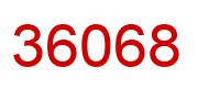 Number 36068 red image