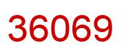 Number 36069 red image