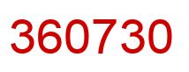 Número 360730 imagen rojo