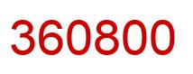 Number 360800 red image