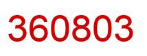 Número 360803 imagen rojo
