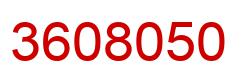 Number 3608050 red image