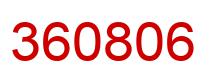 Number 360806 red image