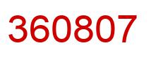 Número 360807 imagen rojo