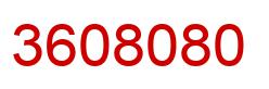 Number 3608080 red image