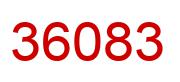 Number 36083 red image