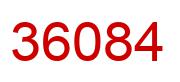 Number 36084 red image