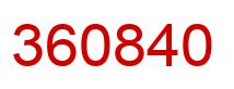 Number 360840 red image